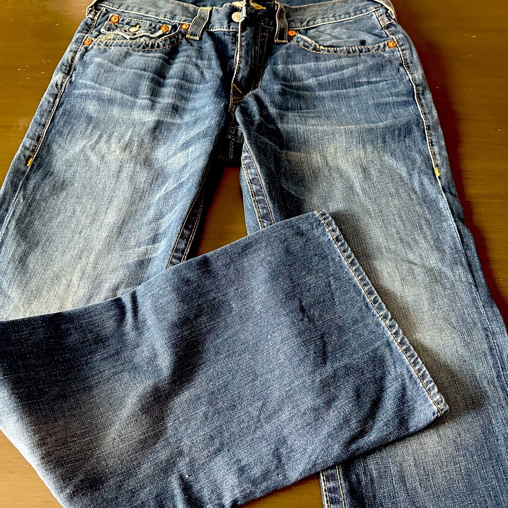 True Religion , men’s Blue Jeans size 34 “Billy Bootcut”